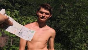 teen masturbates in a park previous to taking a large load