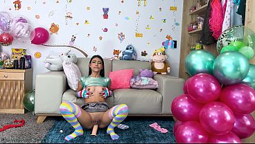 Sweet Mia Walker receiving Lancelot'_s balls all the way down