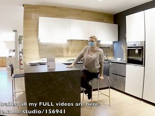 Kitchen store crossed legs syntribation climax