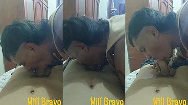 Novinho veio aqui em casa pra f1 e acabou me botando pra mamar cheio de tesão