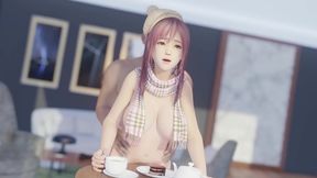 Honoka Gets Pound From Behind While Enjoying Her Meal In 3D Hentai Sex