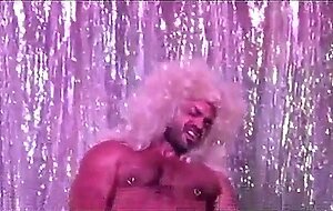 Muscular Bear Stripper with a Huge Cock