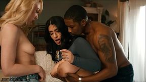 Cheating wife gets her ass kicked by a lesbian lover