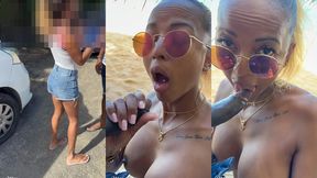 sextape defi en guadeloupe avec une bonne queue black sur la plage en...