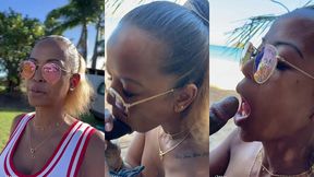 sextape defi en guadeloupe avec une bonne queue black sur la plage en...