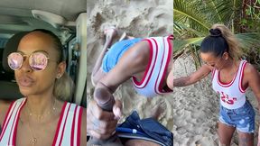 sextape defi en guadeloupe avec une bonne queue black sur la plage en...