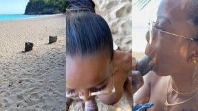 sextape defi en guadeloupe avec une bonne queue black sur la plage en...