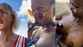 sextape defi en guadeloupe avec une bonne queue black sur la plage en...