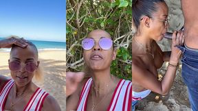 sextape defi en guadeloupe avec une bonne queue black sur la plage en...