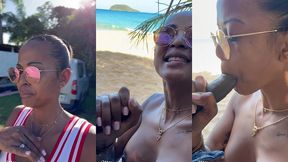sextape defi en guadeloupe avec une bonne queue black sur la plage en...