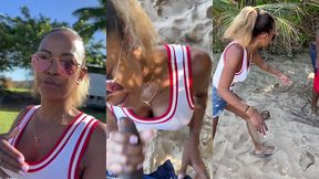 sextape defi en guadeloupe avec une bonne queue black sur la plage en...