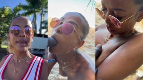 sextape defi en guadeloupe avec une bonne queue black sur la plage en...