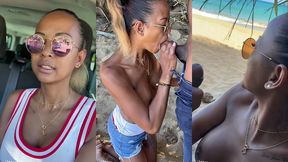 sextape defi en guadeloupe avec une bonne queue black sur la plage en...