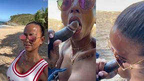 sextape defi en guadeloupe avec une bonne queue black sur la plage en...
