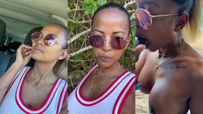 sextape defi en guadeloupe avec une bonne queue black sur la plage en...