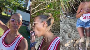 sextape defi en guadeloupe avec une bonne queue black sur la plage en...