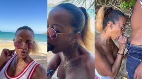 sextape defi en guadeloupe avec une bonne queue black sur la plage en...