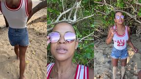 sextape defi en guadeloupe avec une bonne queue black sur la plage en...