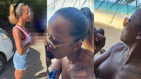 sextape defi en guadeloupe avec une bonne queue black sur la plage en...