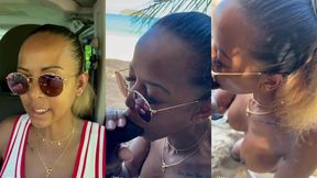 sextape defi en guadeloupe avec une bonne queue black sur la plage en...