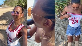 sextape defi en guadeloupe avec une bonne queue black sur la plage en...