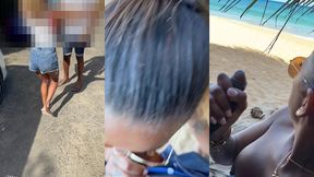 sextape defi en guadeloupe avec une bonne queue black sur la plage en...