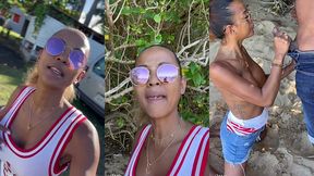 sextape defi en guadeloupe avec une bonne queue black sur la plage en...