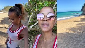 sextape defi en guadeloupe avec une bonne queue black sur la plage en...