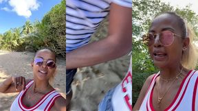 sextape defi en guadeloupe avec une bonne queue black sur la plage en...