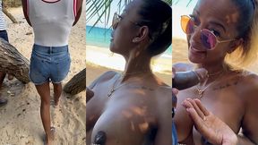 sextape defi en guadeloupe avec une bonne queue black sur la plage en...
