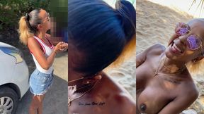 sextape defi en guadeloupe avec une bonne queue black sur la plage en...