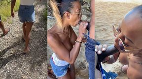 sextape defi en guadeloupe avec une bonne queue black sur la plage en...