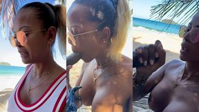 sextape defi en guadeloupe avec une bonne queue black sur la plage en...