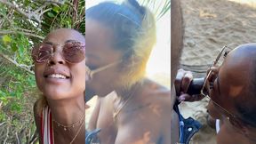 sextape defi en guadeloupe avec une bonne queue black sur la plage en...