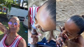 sextape defi en guadeloupe avec une bonne queue black sur la plage en...