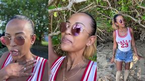 sextape defi en guadeloupe avec une bonne queue black sur la plage en...