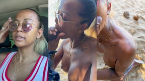 sextape defi en guadeloupe avec une bonne queue black sur la plage en...