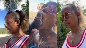 sextape defi en guadeloupe avec une bonne queue black sur la plage en...