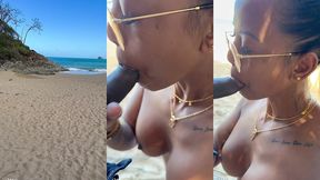 sextape defi en guadeloupe avec une bonne queue black sur la plage en...