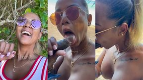 sextape defi en guadeloupe avec une bonne queue black sur la plage en...