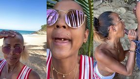 sextape defi en guadeloupe avec une bonne queue black sur la plage en...