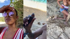 sextape defi en guadeloupe avec une bonne queue black sur la plage en...