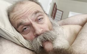 Old Bear Nurses Cock, Gets Cumstache Reward