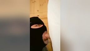 Sucking off straight guy in gloryhole