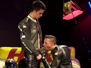 Biker Handling Big Cylinder