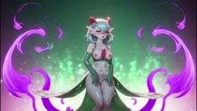 Oiled Gardevoir Sensually Touching Her Big Tits