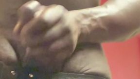 belted muscle butt toy insertion edge & wank