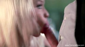 Sexy Blonde Plays The Skin Flute, A Cock Blow Session