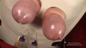 My big hucow udders, huge saggy tits full of milk hanging out,  red mouth, lips, breath ASMR