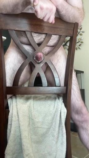 Fucking toy lodged in chair